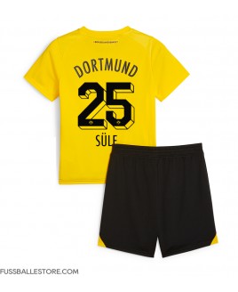 Günstige Borussia Dortmund Niklas Sule #25 Heimtrikotsatz Kinder 2023-24 Kurzarm (+ Kurze Hosen)